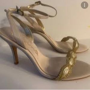 Nina Vasek Dress High Heels Sz 8 1/2 Women | Color: Beige